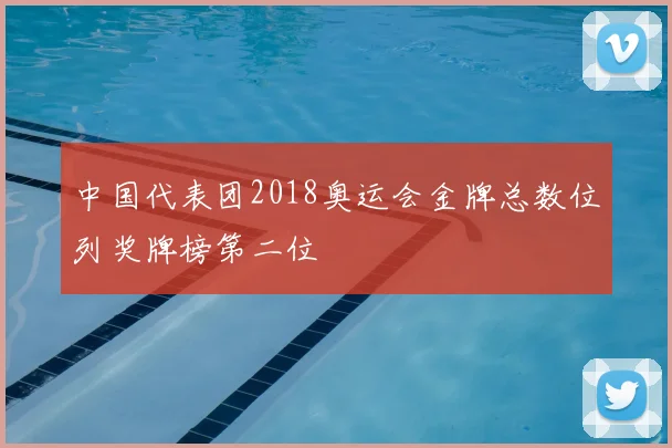 中国代表团2018奥运会金牌总数位列奖牌榜第二位